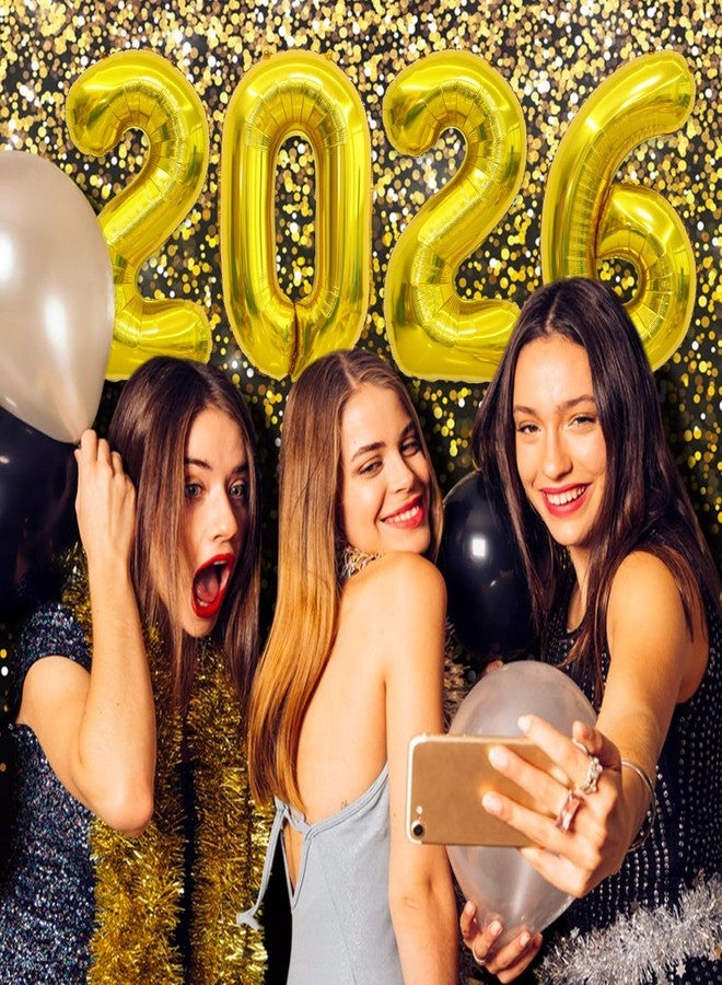 YOUDICT 2026 Balloons Gold, Number Balloons 16 Inch, New Years Balloons for 2026 New Years Graduation Decorations Home Office Decoration - Image 3